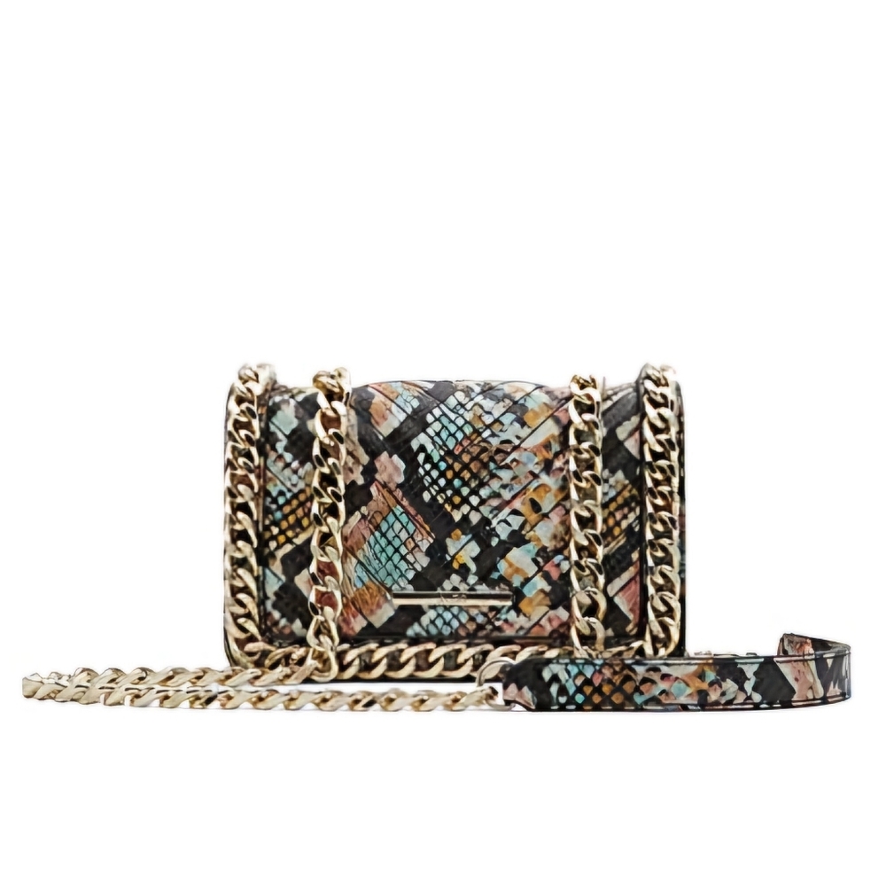 Aldo Minigreen Crossbody Bag in Faux Snakeprint New With Tags